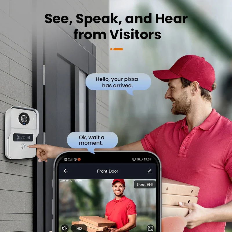 Interphone Vidéo TUYA 1080P 10 Pouces WiFi POE