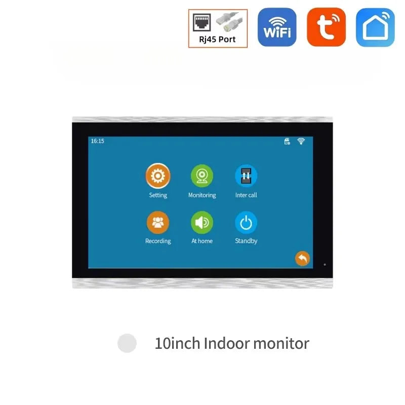 Interphone Vidéo TUYA 1080P 10 Pouces WiFi POE