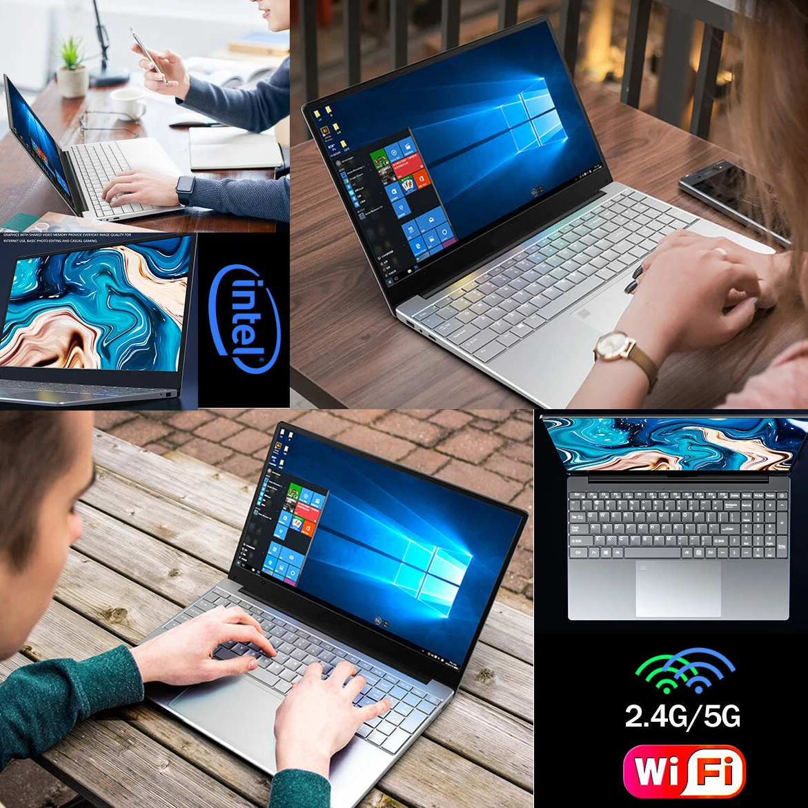 SARAOU Laptop Win 11 Pro 15.6" Celeron J4125