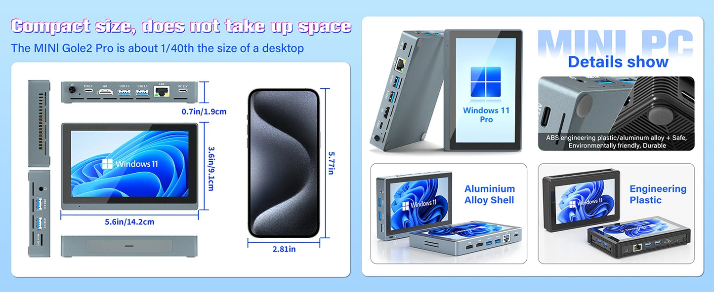 Mini PC portable Higole Gole 2 Pro