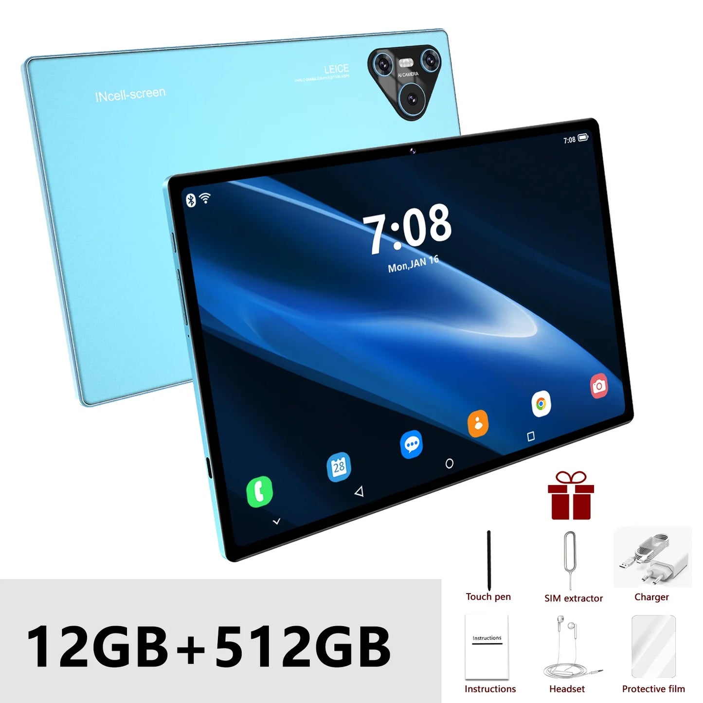 Tablette 2025 Clavier inclus, Version Globale