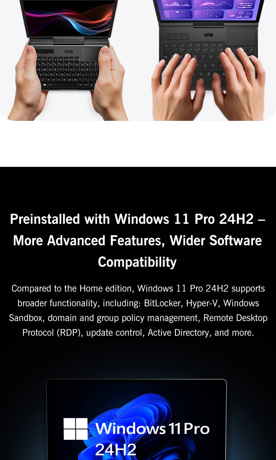 GPD Micro PC 2 Mini Ordinateur Portable Intel N250