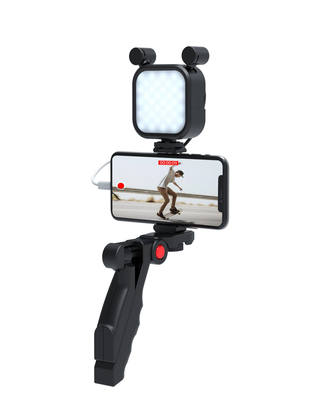 MAMEN Vlogging Kit – Microphone, LED & Tripod | Ideal for YouTube, TikTok & Live