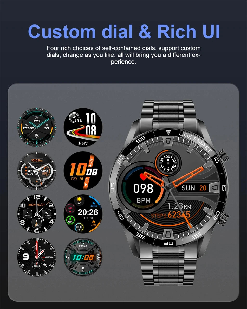 Montre Connectée Homme LIGE - Écran HD