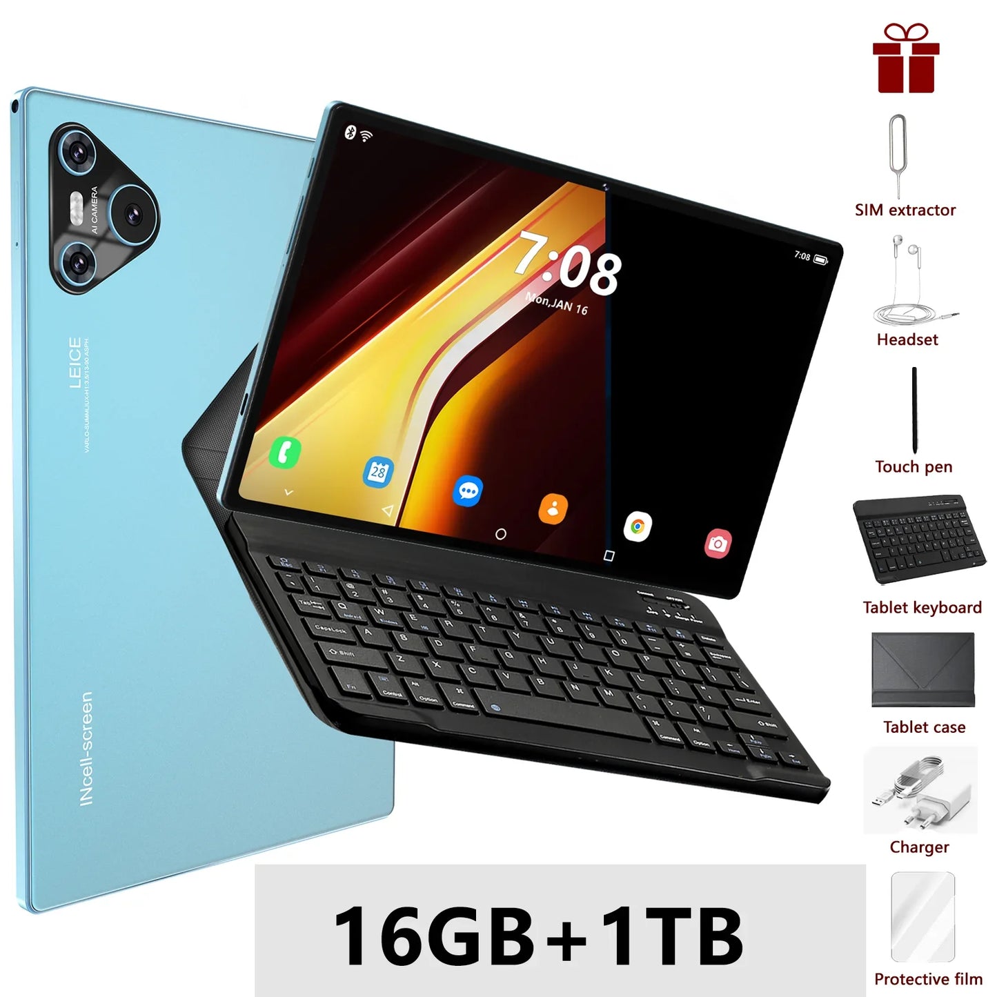 Tablette 2025 Clavier inclus, Version Globale