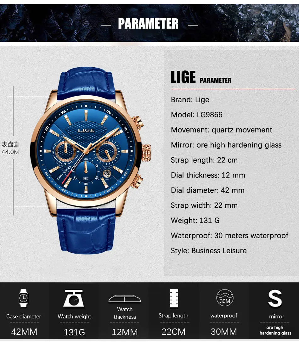 Montre Homme Luxe LIGE