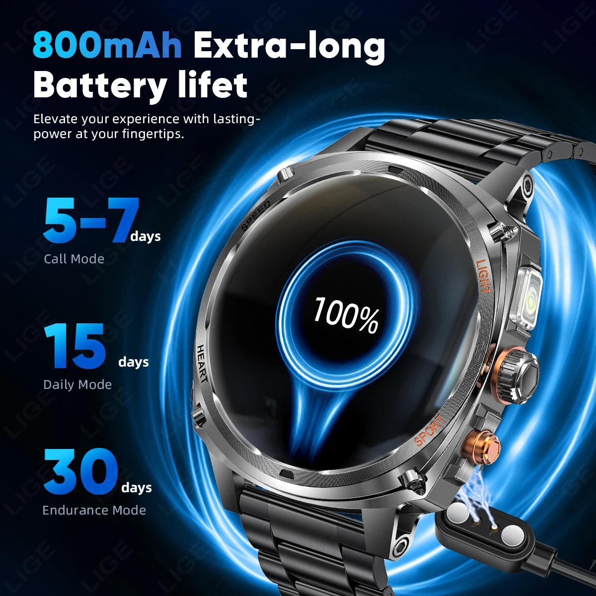 LIGE Montre Connectée Homme