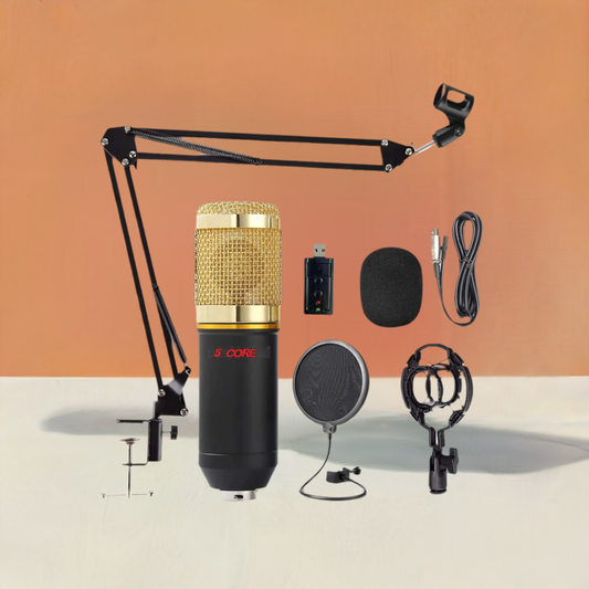 Kit de microphone avec support de bras, jeu, chat, enregistrement audio, ordinateur REC SET